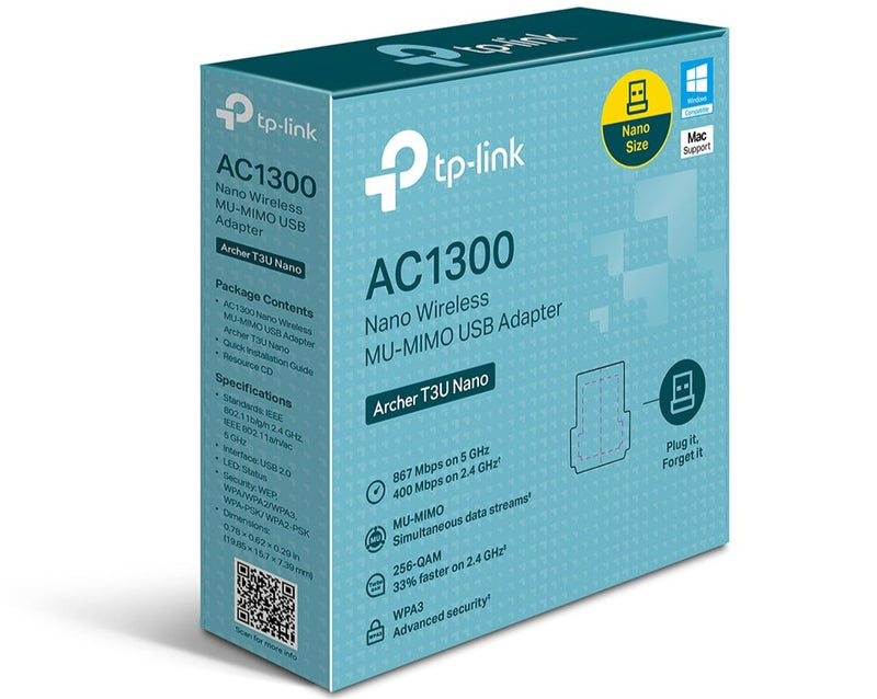 TP-Link Archer T3U Nano AC1300 Mini Dual Band Wi-Fi USB Adapter