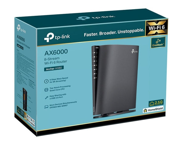 TP-Link Archer AX80 AX6000 Dual-Band Wi-Fi 6 Router