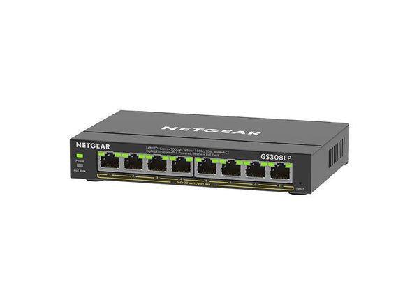 NETGEAR GS308EP 8-Port Gigabit Ethernet PoE+ Plus Switch (62W)