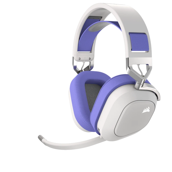 【CORSAIR 5月電競產品優惠】Corsair HS80 RGB WIRELESS Premium Gaming Headset with Spatial Audio – Purple Rune CA-901123C-AP
