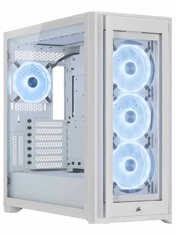 CORSAIR iCUE 5000X QL Edition White 白色 Tempered Glass ATX Case CC-9011233-WW