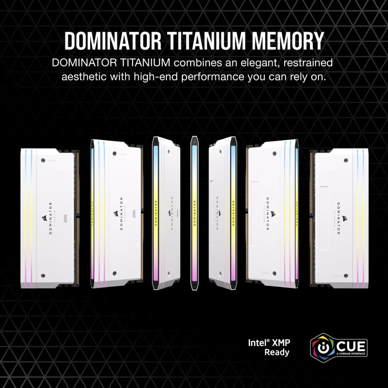 CORSAIR 32GB Kit (2x16GB) DOMINATOR TITANIUM RGB White 白色 CMP32GX5M2B6000C30W DDR5 6000MHz Memory
