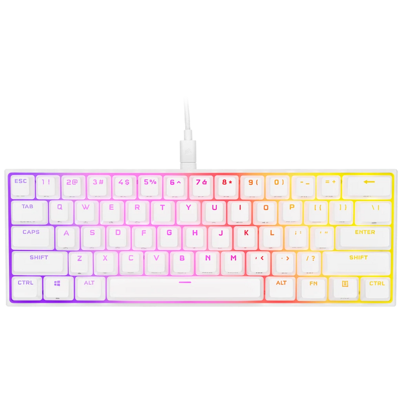 Corsair K65 RGB MINI 60% Mechanical Gaming Keyboard - CHERRY MX SPEED - White CH-9194114-NA