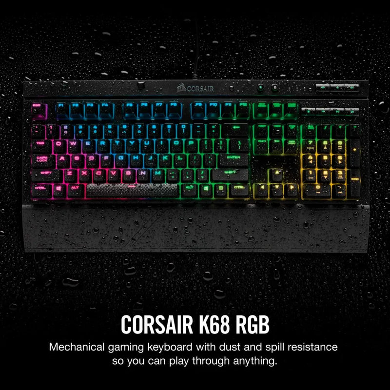 Corsair K68 RGB Mechanical Gaming Keyboard - CHERRY® MX Red CH-9102010-NA