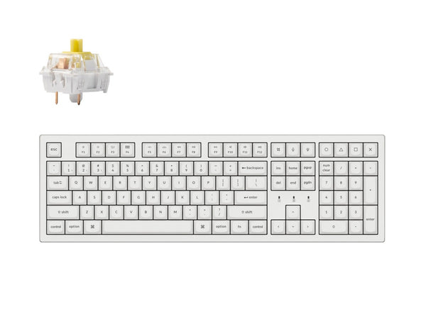 Keychron K10 Pro QMK/VIA Wireless Mechanical Keyboard -White 白色 (Banana) (KC-K10P-P4)