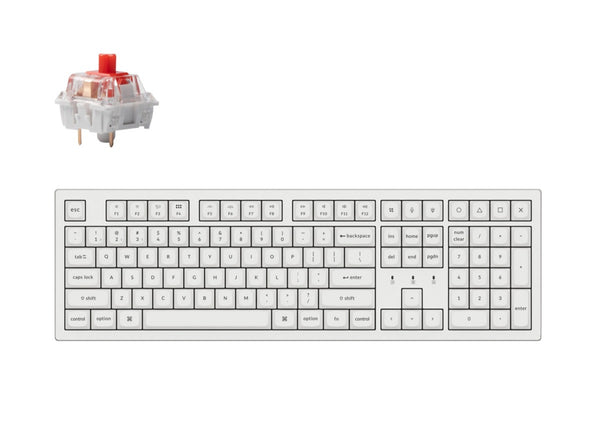 Keychron K10 Pro QMK/VIA Wireless Mechanical Keyboard -White 白色 (Red) (KC-K10P-P1)