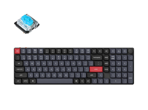 Keychron K17 Pro QMK/VIA Wireless Custom Mechanical Keyboard -Black (Blue) (K17P-H2)