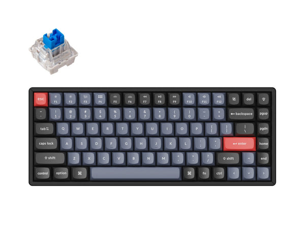 Keychron K2 Pro QMK/VIA Wireless Mechanical Keyboard -Black (Blue) (KC-K2P-J2)
