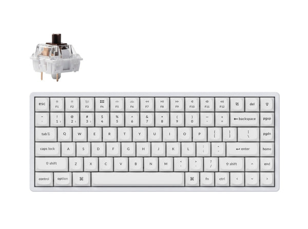 Keychron K2 Pro QMK/VIA Wireless Mechanical Keyboard -White 白色 (Brown) (KC-K2P-Q3)