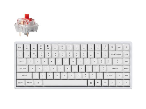 Keychron K2 Pro QMK/VIA Wireless Mechanical Keyboard -White 白色 (Red) (KC-K2P-Q1)