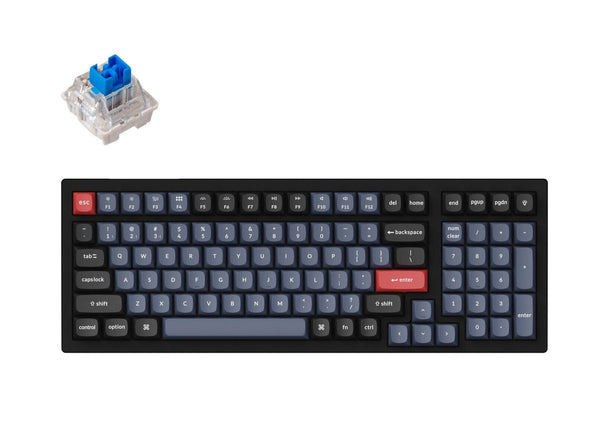 Keychron K4 Pro QMK/VIA Wireless Mechanical Keyboard -Black (Blue) (KC-K4P-H2)