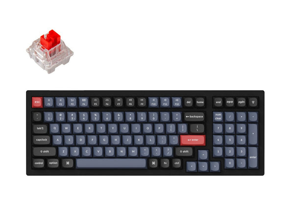 Keychron K4 Pro QMK/VIA Wireless Mechanical Keyboard -Black (Red) (KC-K4P-H1)