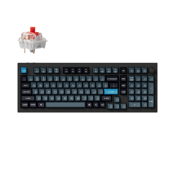 Keychron Q5 Pro QMK/VIA Wireless Custom Mechanical Keyboard -Carbon Black (Red) (KC-Q5P-M1)