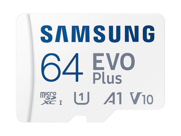 SAMSUNG 64GB EVO Plus microSDXC (A1, V10, UHS-I, 130MB/s) MB-MC64KA 772-4495