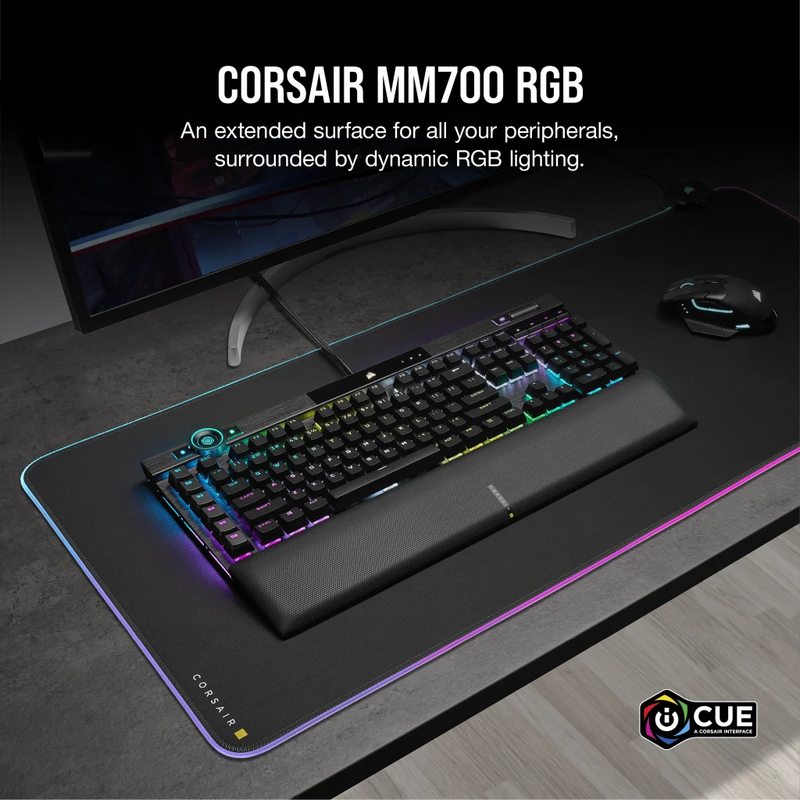 Corsair MM700 RGB Extended Cloth Gaming Mouse Pad CH-9417070-WW