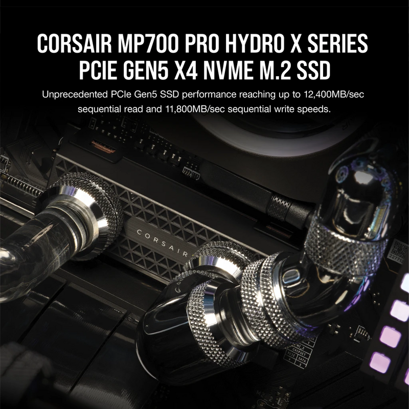 Corsair 2TB MP700 PRO Hydro X CSSD-F2000GBMP700PHX PCIe Gen5 x4 NVMe 2.0 M.2 SSD