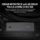 CORSAIR 2TB MP700 PRO SE CSSD-F2000GBMP700PROS 含空氣冷卻器 PCIe 5.0 x4 NVMe M.2 SSD