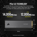 CORSAIR 2TB MP700 PRO SE CSSD-F2000GBMP700PROS 含空氣冷卻器 PCIe 5.0 x4 NVMe M.2 SSD