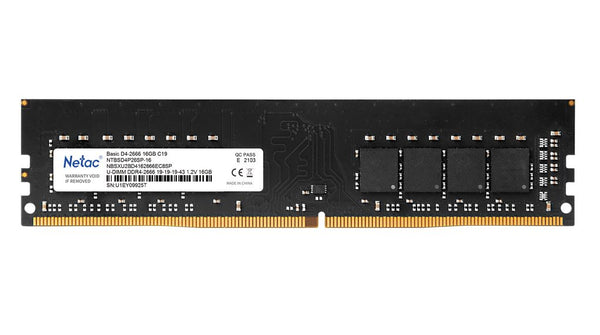 Netac 16GB Basic DDR4-3200 288-Pin UDIMM Memory NTBSD4P32SP-16