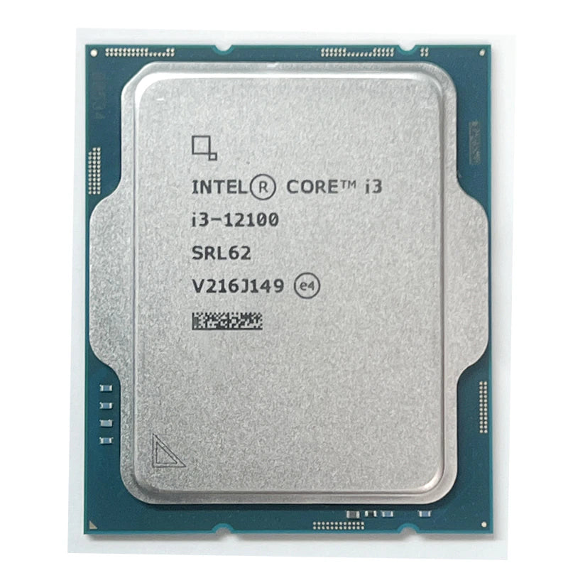 Quad Core CPU Intel Core I3-12100 Processor – 12th Gen Quad-Core