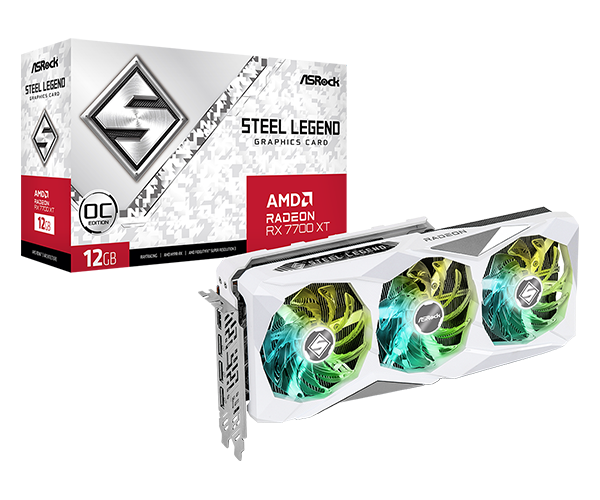 ASRock AMD Radeon RX 7700 XT Steel Legend 12GB OC