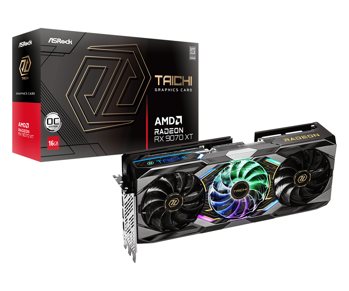 ASRock Radeon RX 9070 XT TAICHI OC 16GB GDDR6 (RX9070XT-TAICHI-16GDOC)