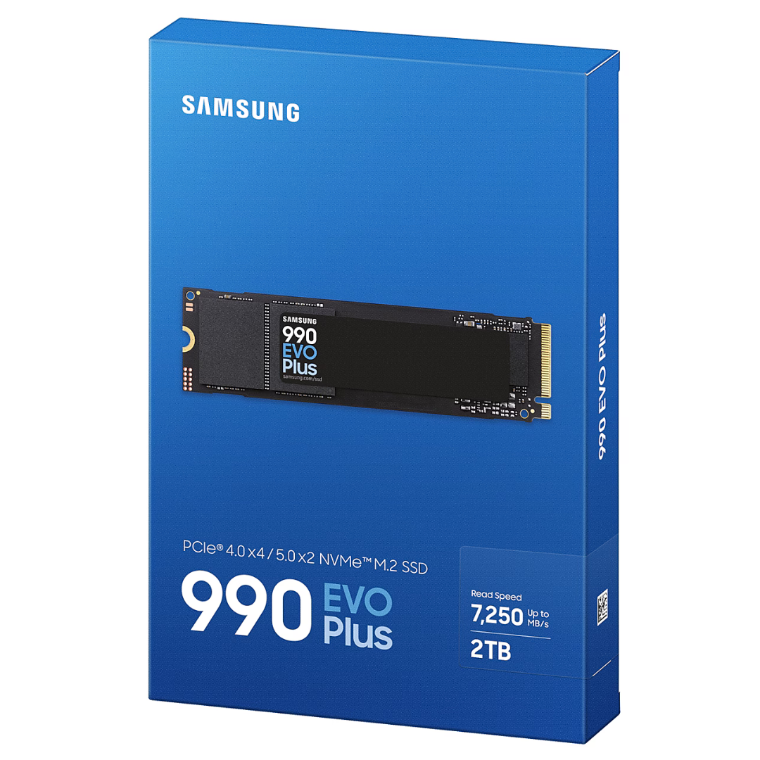 新品未開封 Samsung 990 EVO Plus 2TB M.2 SSD Samsung 990 EVO Plus - 2TB PCIe Gen4. X4 / Gen5. X2 NVMe 2.0