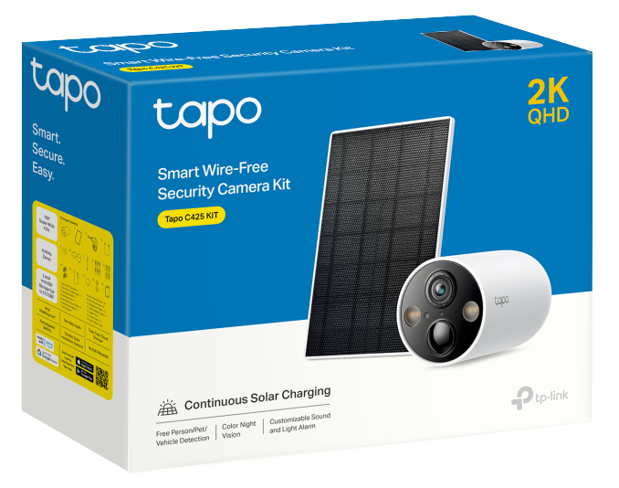 TP-Link Tapo C425 Kit Smart Wireless Security Cameras and Solar Panels TP-Link Tapo C425 Kit Smart Wireless Security Cameras and Solar Panels