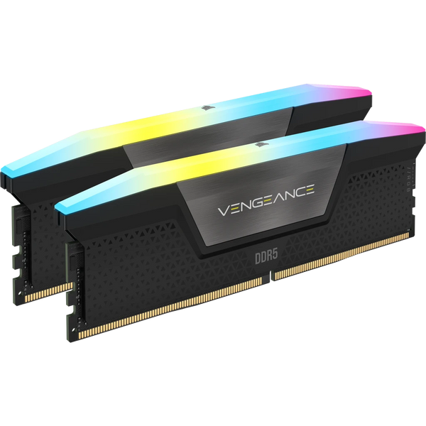 CORSAIR 64GB Kit (2x32GB) VENGEANCE RGB CMH64GX5M2B5600C40 DDR5 5600MHz Memory