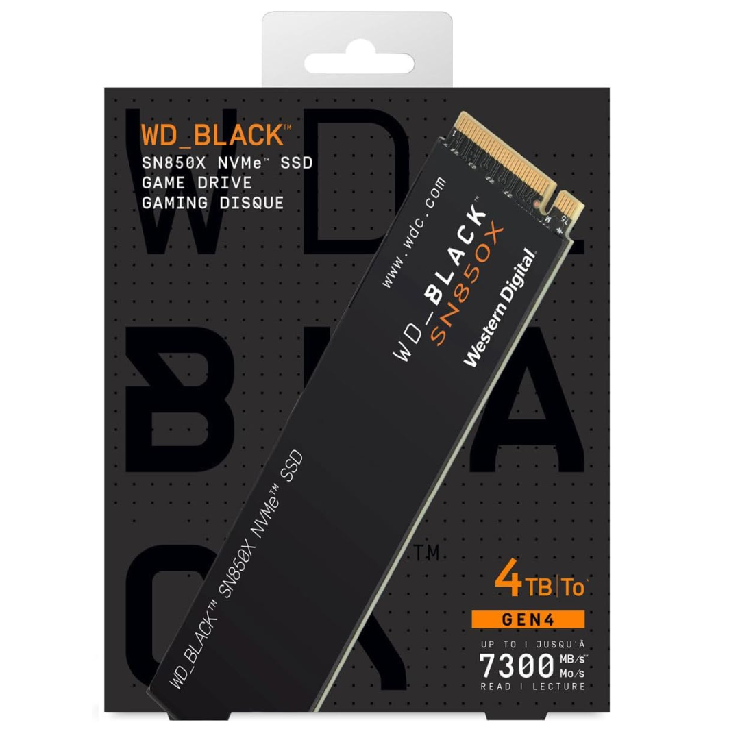 WD_BLACK 4TB SN850X WDS400T2X0E M.2 2280 PCIe Gen4 x4 SSD WD_BLACK 4TB SN850X WDS400T2X0E M.2 2280 PCIe Gen4 x4 SSD