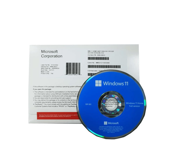 English Microsoft WINDOWS 11 Home 64Bit (OEM) KW9-00632