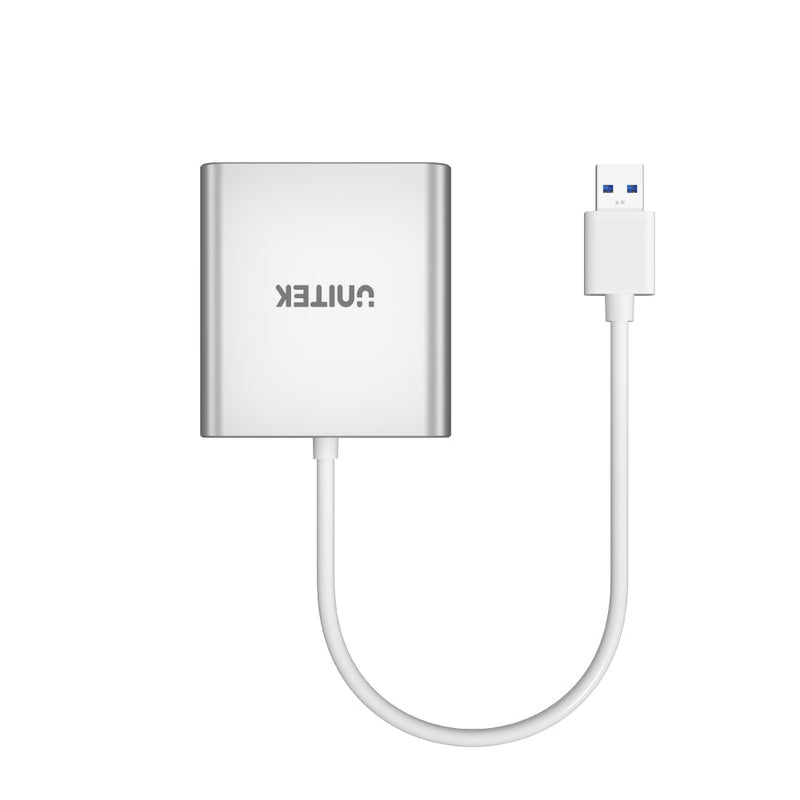 UNITEK Y-9313 USB 3.0 3-Port (CF/SD/Micro SD) Aluminium Memory Card Reader 785-1656