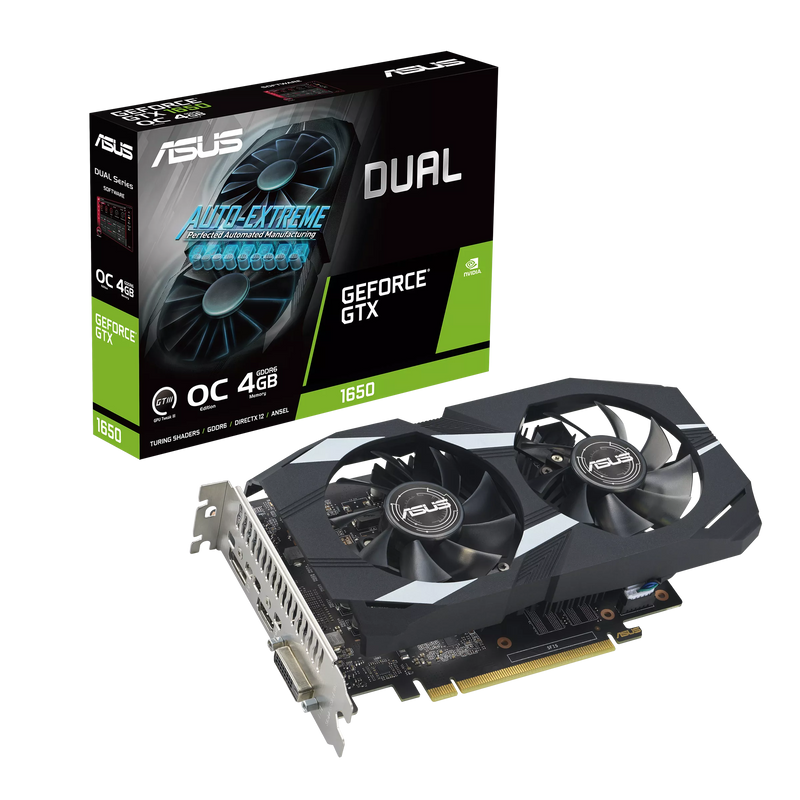 ASUS DUAL GeForce GTX 1650 4GB GDDR6 EVO DUAL-GTX1650-O4GD6-P-EVO (DI-E1650B4)
