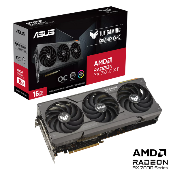 ASUS TUF GAMING AMD Radeon RX 7800 XT OC 16GB GDDR6 TUF-RX7800XT-O16G-GAMING (DI-A780XY1)