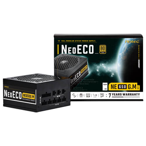 ANTEC 650W NeoECO GOLD 80Plus Gold Full Modular Power Supply (NE650G-M-GB)