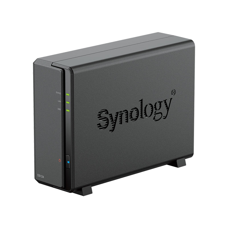 Synology DiskStation DS124 1-Bay NAS (Realtek RTD1619B Quad Core CPU, 1GB DDR4 Ram)