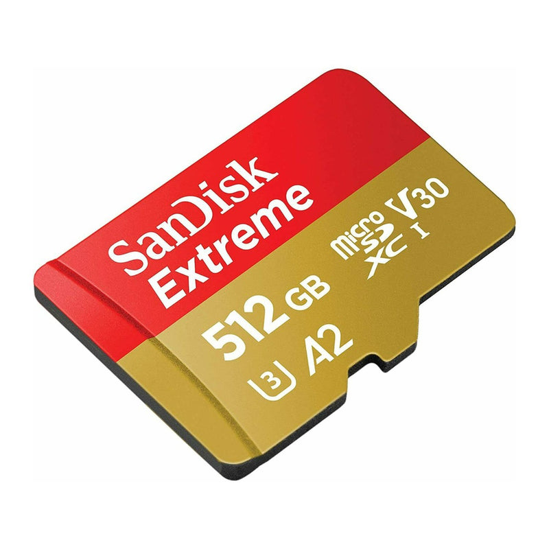 SanDisk 512GB Extreme microSDXC (A2, V30, UHS-I/U3, 190R/130W MB/s) SDSQXAV-512G-GN6MN 772-4525