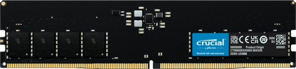 Crucial 16GB CT16G56C46U5 DDR5 5600MHz UDIMM Memory
