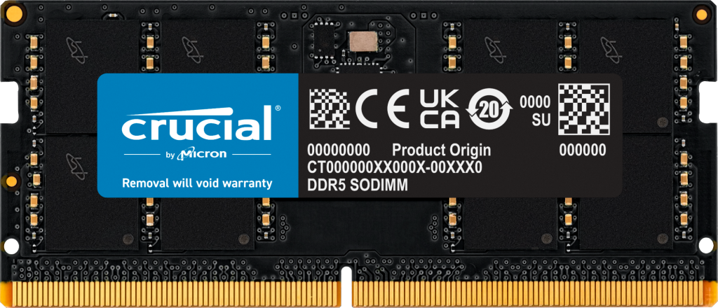 Crucial DDR5 SODIMM 32GB (1x32GB) DDR5 5600MHz CT32G56C46S5 Memory (RM