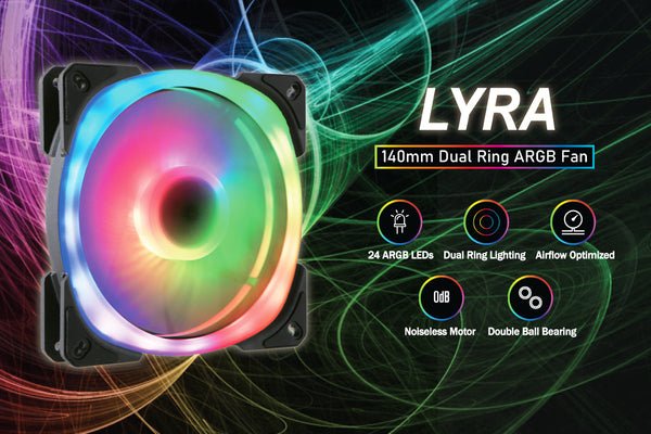 GELID LYRA 14CM Dual Ring ARGB Fan