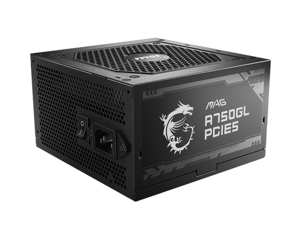 MSI 750W MPG A750GL PCIE 5.0 ATX 3.0 80Plus Gold Full Modular Power Supply (PS-MPA75GL)