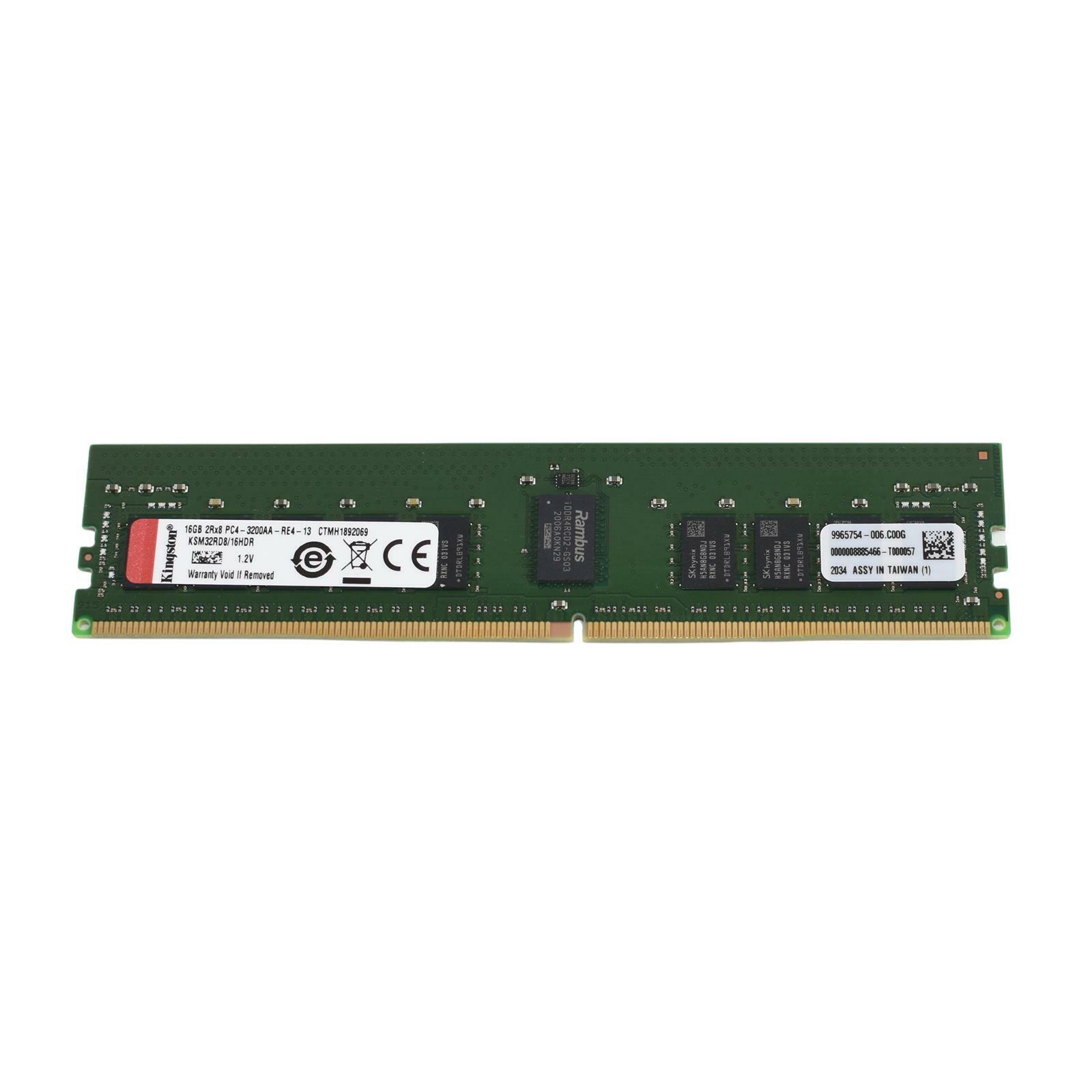 Kingston 16GB (1x16GB) KSM32RD8/16HDR DDR4 3200MT/s ECC Registered DIM