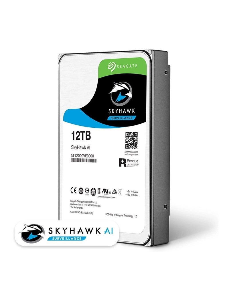 Seagate 12TB SkyHawk AI ST12000VE001 Surveillance 3.5" SATA 7200rpm 256MB Cache HDD