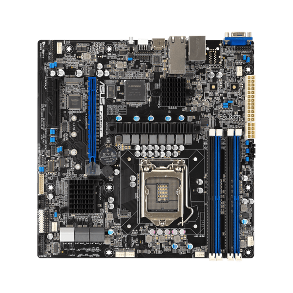 ASUS P12R-M-10G-2T Intel C252, LGA 1200 mATX Server Motherboard