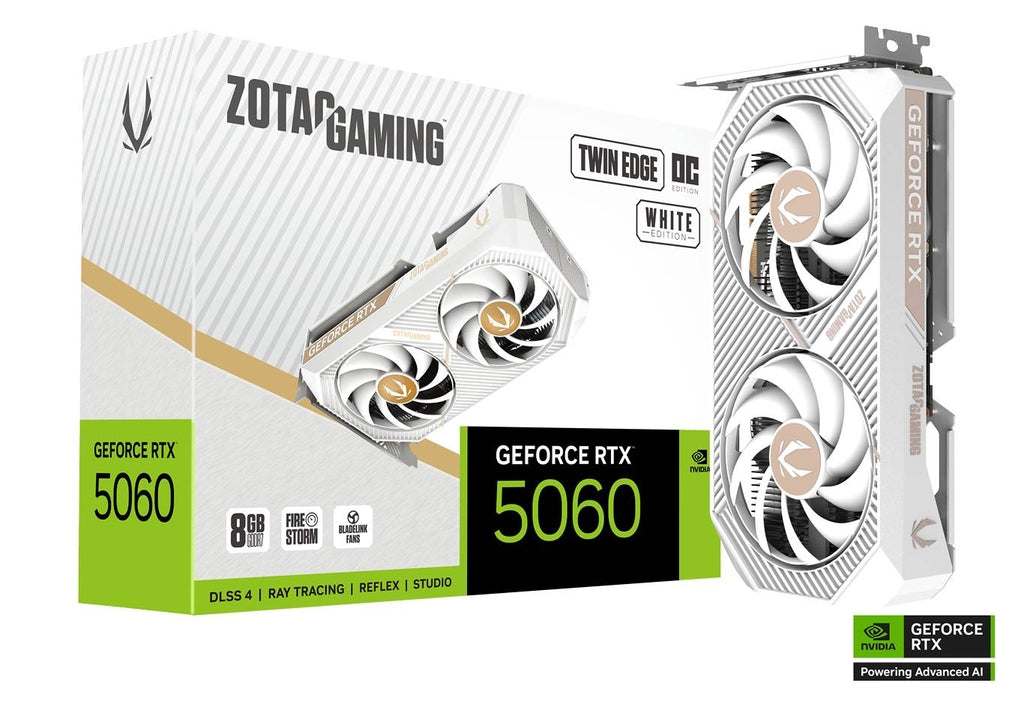 ZOTAC GeForce RTX 5060 TWIN EDGE OC WHITE 8GB GDDR7 ZT-B50600Q-10M
