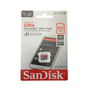 SanDisk 64GB Ultra microSD (CL10 UHS-I A1 Full HD 150MB/s) SDSQUAB-064G-GN6MN 772-4558