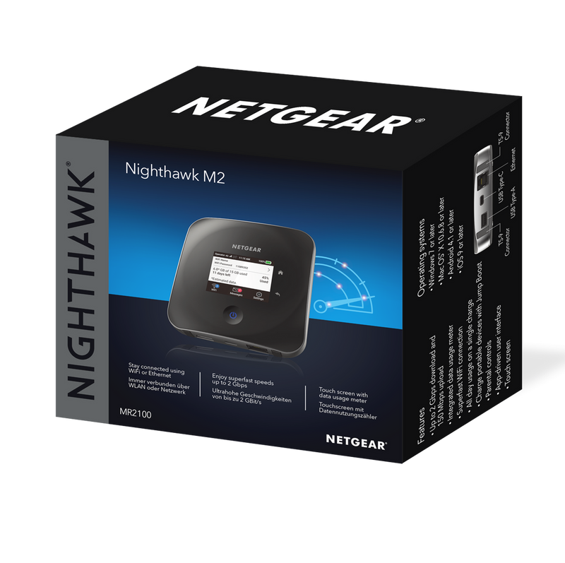 NETGEAR Nighthawk M2 MR2100 WiFi 5 | 4G LTE SIM Mobile Router