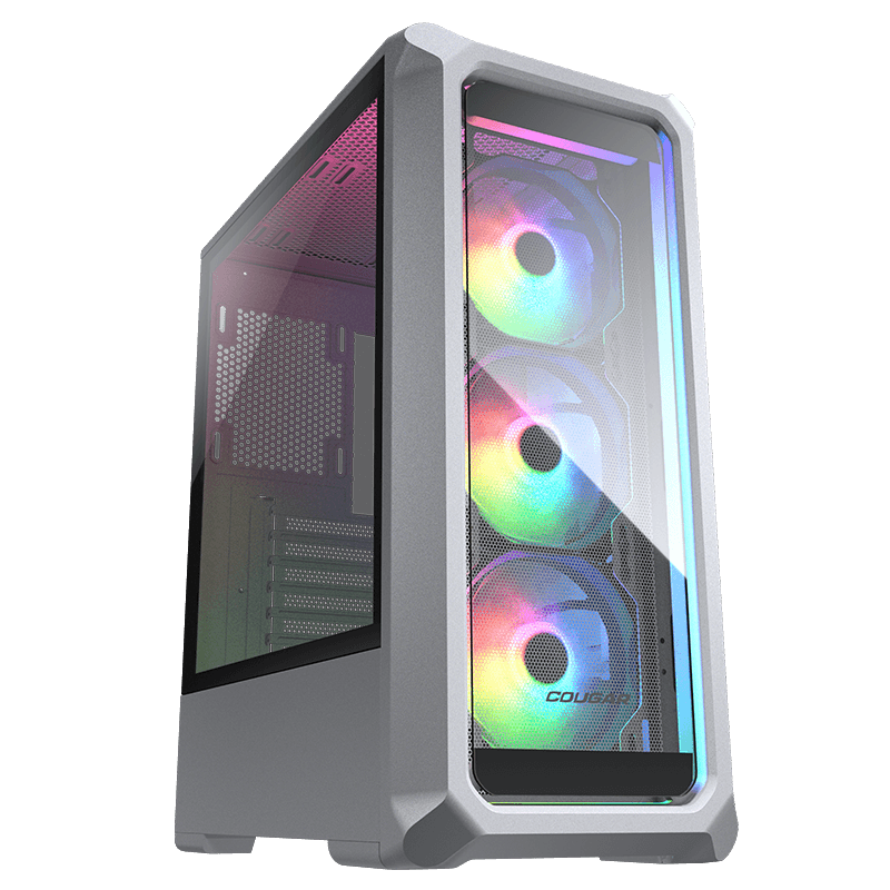 Cougar Archon 2 水晶強化玻璃 ARGB 白色中塔機箱 (包三把ARGB 扇)