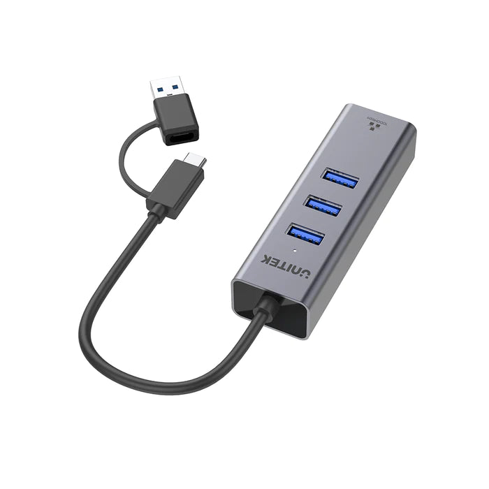 Unitek 4-in-1 USB 3.0 Ethernet Interface Hub (USB-A port) (Y-3088B)