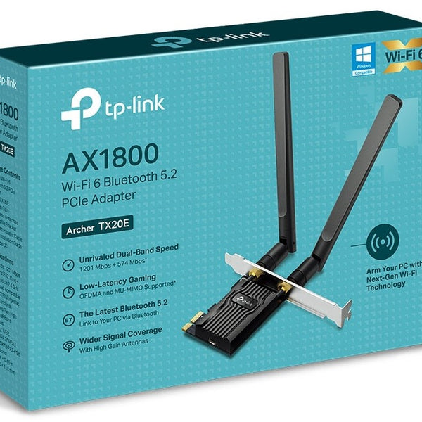 TP-Link Archer TX20E AX1800 Wi-Fi 6 Bluetooth 5.2 PCIe Adapter